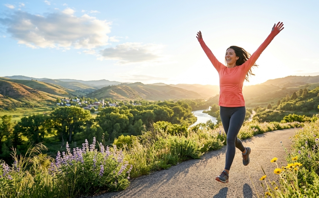 person feeling energized after balancing blood sugar levels naturally