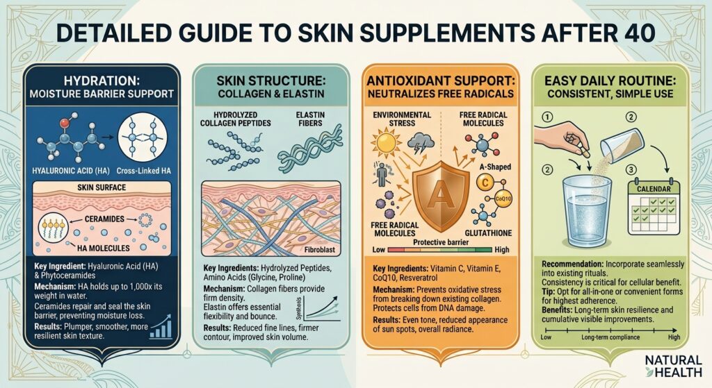 Four things to look for in a natural skin supplement after 40