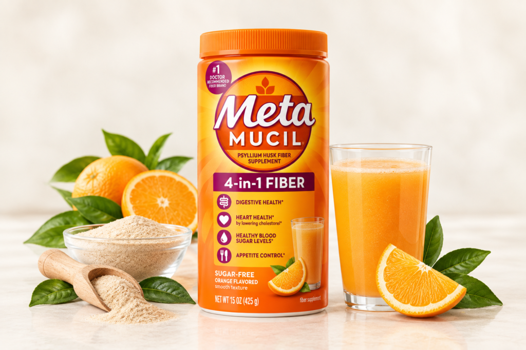 Metamucil 4-in-1 Psyllium orange fiber supplement