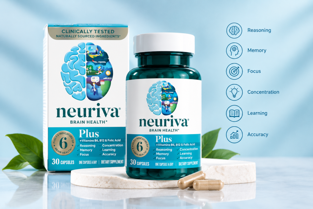NEURIVA Plus brain supplement capsules for memory and focus