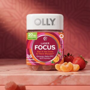 OLLY Laser Focus gummy supplement with Alpha GPC and ginseng